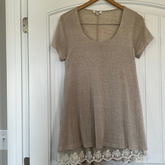 Umgee boho lace crochet tunic top Small - Picture 1 of 5